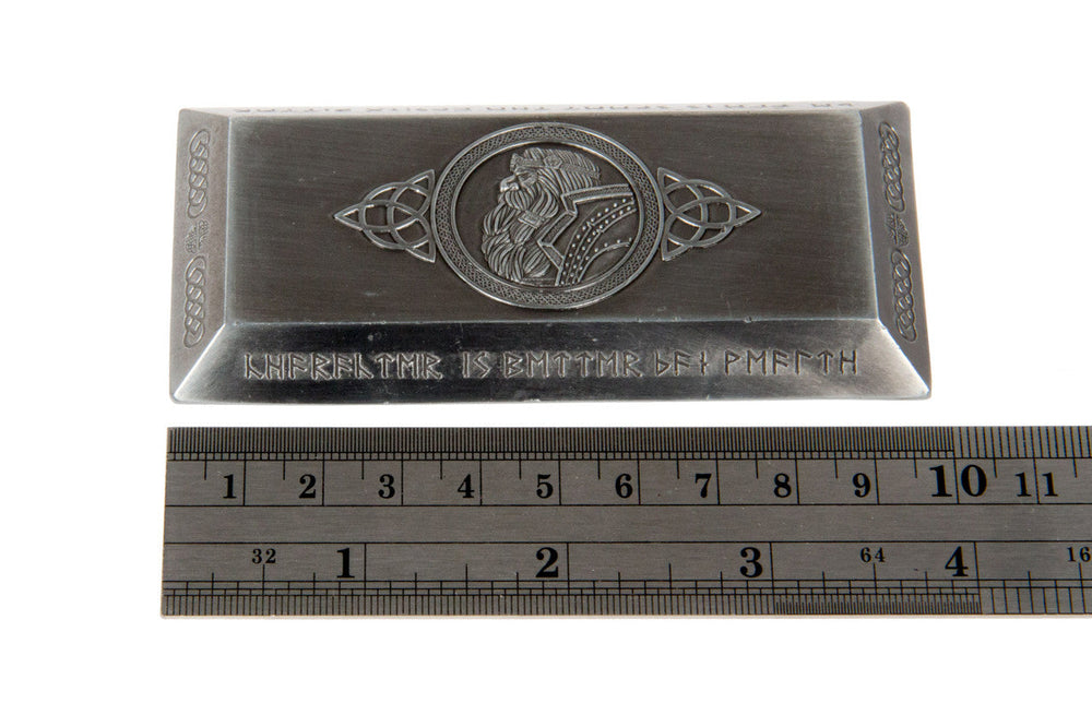 Fantasy Coins - Large Antique Silver Dwarven Bar (1) (ONLINE ORDER ONLY)