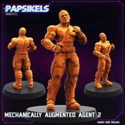 3D Printed Papsikels Mechanically Augmented Agent MARCH 2025 CYBERPUNK 28mm 32mm (Online Only)