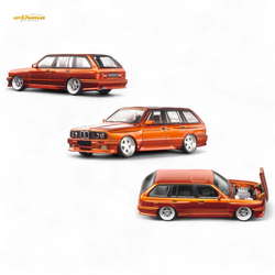 (Pre-Order) Mortal BMW E30 Crock - Openable Hood - Cambered in Sunset Orange 1:64 (ONLINE ORDER ONLY)
