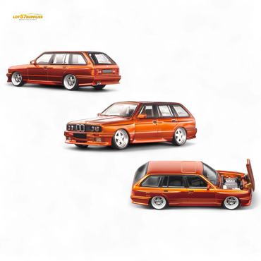 (Pre-Order) Mortal BMW E30 Crock - Openable Hood - Cambered in Sunset Orange 1:64 (ONLINE ORDER ONLY)
