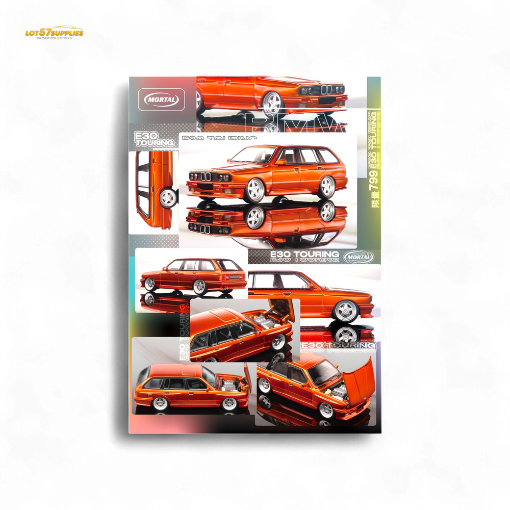 (Pre-Order) Mortal BMW E30 Crock - Openable Hood - Cambered in Sunset Orange 1:64 (ONLINE ORDER ONLY)