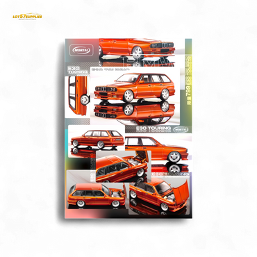 (Pre-Order) Mortal BMW E30 Crock - Openable Hood - Cambered in Sunset Orange 1:64 (ONLINE ORDER ONLY)