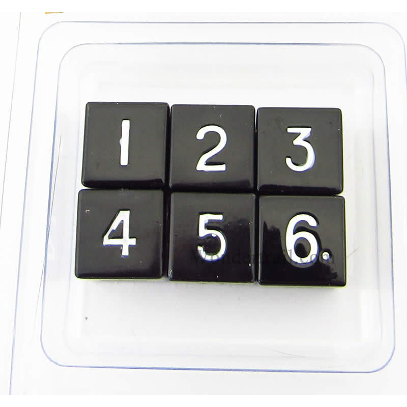 MET0046 Black Color Solid Metal Dice Polyhedral D6 16mm (5/8in) Pack of 6 (ONLINE ORDER ONLY)