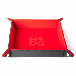 MET531 Red Velvet Folding Dice Tray 10 x 10 inch Metallic Dice Games (ONLINE ORDER ONLY)