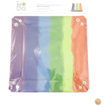 MET538 Water Color Velvet Folding Dice Tray 10in x 10in Metallic Dice Games (ONLINE ORDER ONLY)