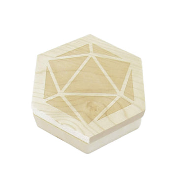 MET808 Maple Wood Hexagon Dice Case Holds 7 Dice Metallic Dice Games (ONLINE ORDER ONLY)