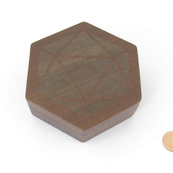 MET810 Purple Heart Wood Hexagon Dice Case Holds 7 Dice Metallic Dice Games (ONLINE ORDER ONLY)