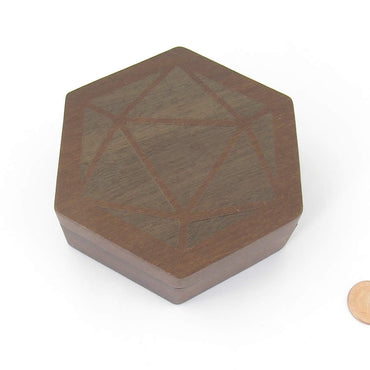 MET810 Purple Heart Wood Hexagon Dice Case Holds 7 Dice Metallic Dice Games (ONLINE ORDER ONLY)