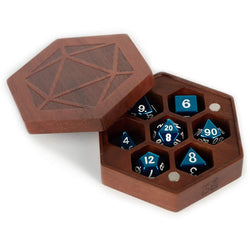 MET810 Purple Heart Wood Hexagon Dice Case Holds 7 Dice Metallic Dice Games (ONLINE ORDER ONLY)