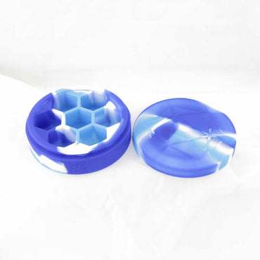 MET922 Blue White Light Blue Silicone Round Dice Case Holds 7 Dice (ONLINE ORDER ONLY)