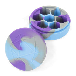 MET924 Purple Gray Light Blue Silicone Round Dice Case Holds 7 Dice (ONLINE ORDER ONLY)