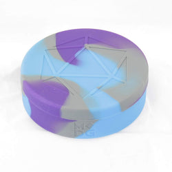 MET924 Purple Gray Light Blue Silicone Round Dice Case Holds 7 Dice (ONLINE ORDER ONLY)