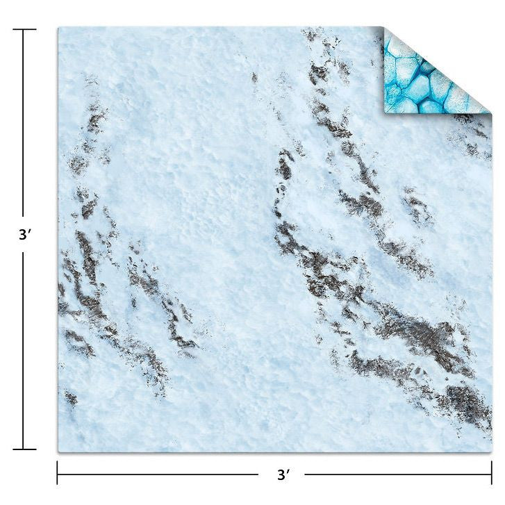 Monster Scenery: Game Mat - 3' x 3' - Ice/Tundra
