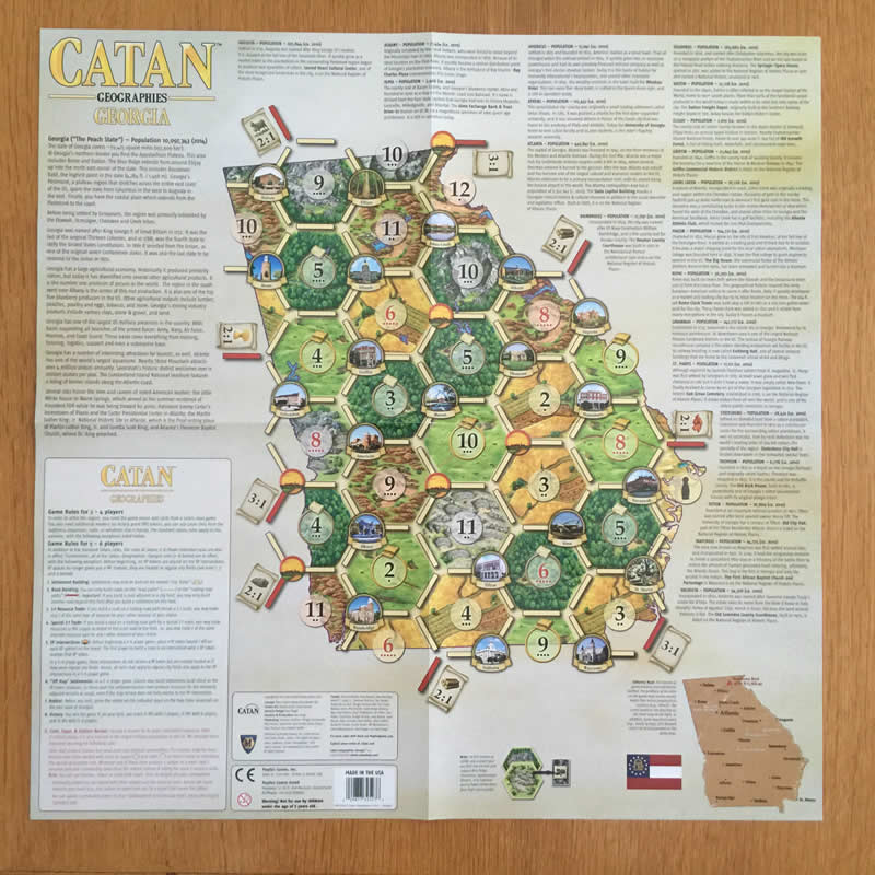 MFG3527 Catan Geographies Georgia Expansion Mayfair Games (ONLINE ORDER ONLY)