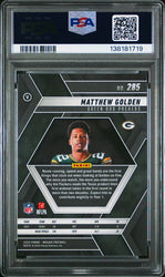 Graded 2025 Panini Mosaic Matthew Golden #285 Variation Rookie RC Football Card PSA 10 Gem Mint (ONLINE ORDER ONLY)