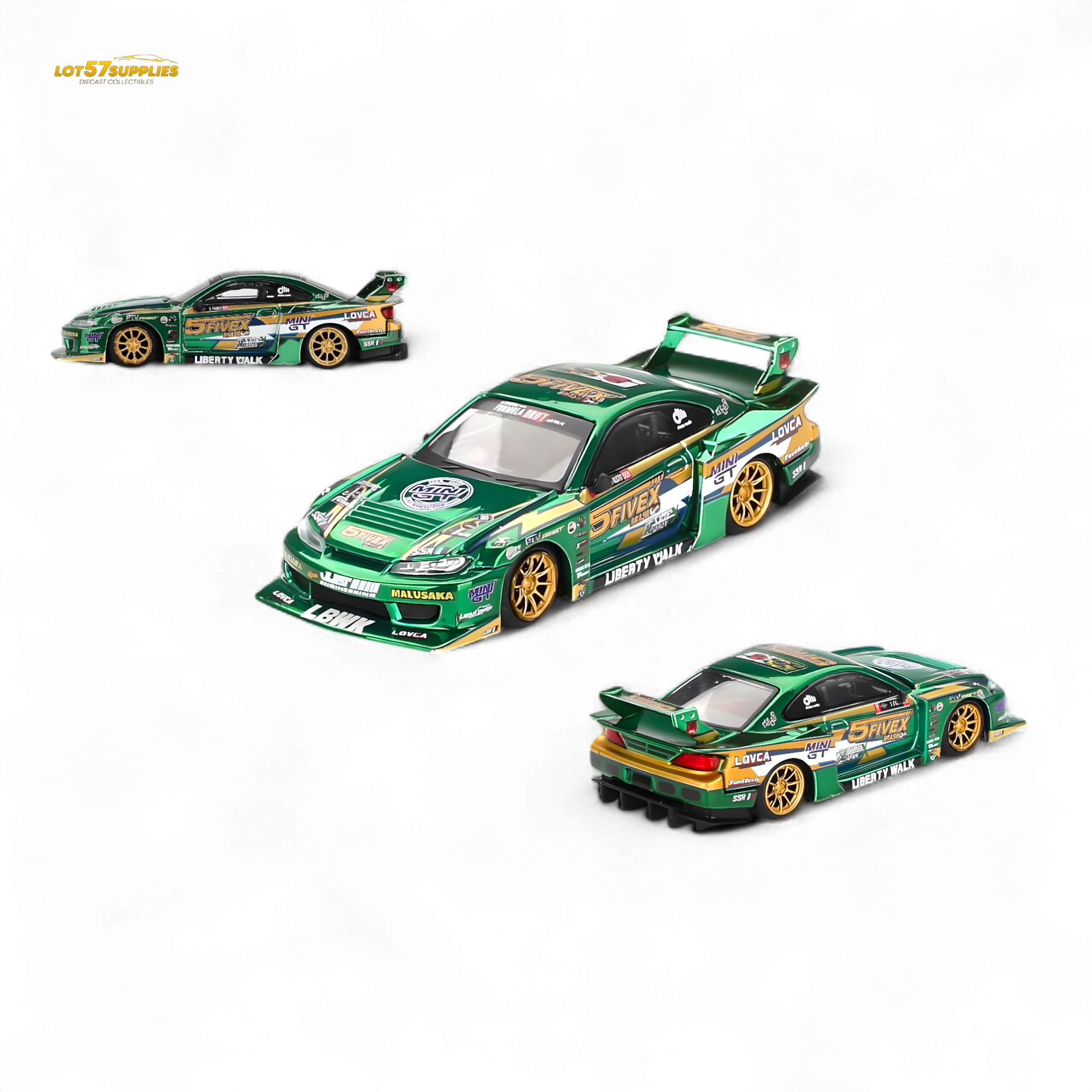 Mini-GT Nissan S15 Silvia LB-Super Silhouette 2024 Fausto Racing #858 1:64 (ONLINE ORDER ONLY)