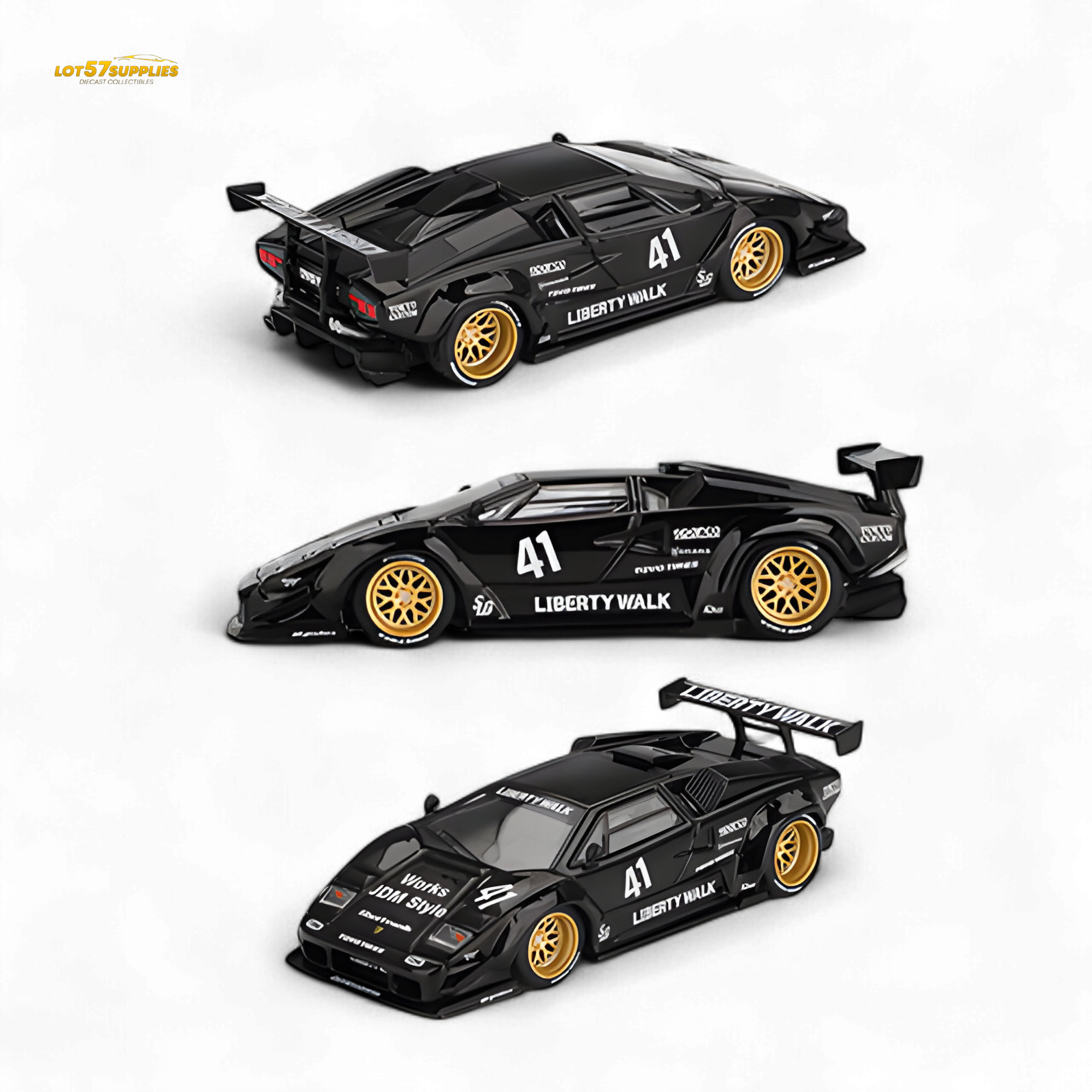 (Pre-Order) Mini GT Lamborghini Countach LB-WORKS - Black 1:64 (Online Order Only)