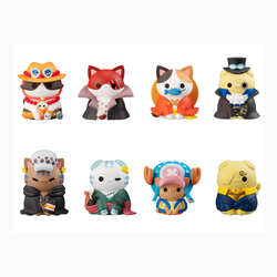 Megahouse Mega Cat Project: One Piece - Nyan Piece Nyan! I’m gonna be king of Paw-rates!! Vol.1 Box of 8 Figures (With Gift) (ONLINE ORDER ONLY)