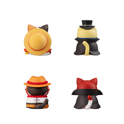 Megahouse Mega Cat Project: One Piece - Nyan Piece Nyan! I’m gonna be king of Paw-rates!! Vol.1 Box of 8 Figures (With Gift) (ONLINE ORDER ONLY)