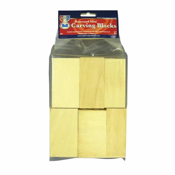 MID0021 Mini Carving Blocks Variety Pack Of Basswood (ONLINE ORDER ONLY)