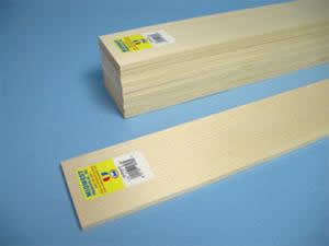 MID4406BD 1/4 x 4 x 24 Basswood Sheets (5) by Midwest Products (ONLINE ORDER ONLY)