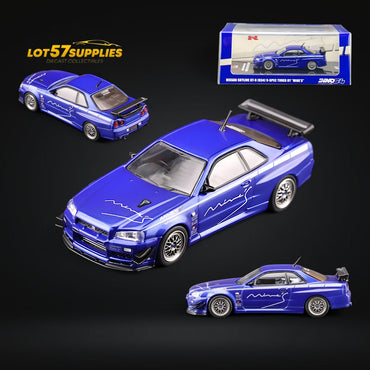 Inno64 Nissan Skyline GT-R R34 V-SPEC MINE'S BLUE 1:64 (ONLINE ORDER ONLY)