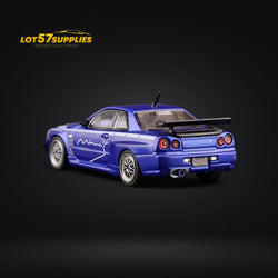 Inno64 Nissan Skyline GT-R R34 V-SPEC MINE'S BLUE 1:64 (ONLINE ORDER ONLY)
