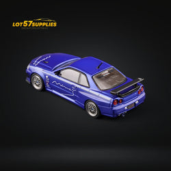 Inno64 Nissan Skyline GT-R R34 V-SPEC MINE'S BLUE 1:64 (ONLINE ORDER ONLY)