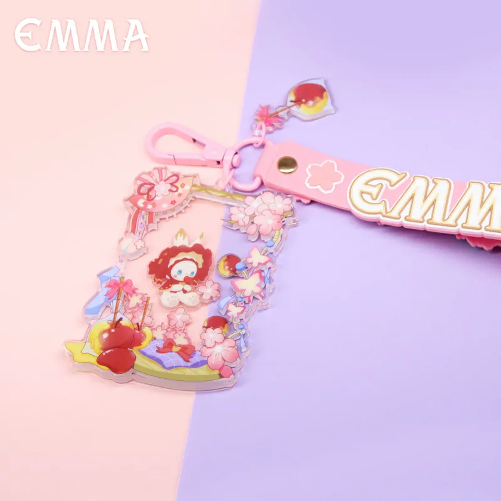 MJ Studio: Emma Secret Forest Cherry Blossom Series Shaker Keychain - Red Apple Candy (ONLINE ORDER ONLY)