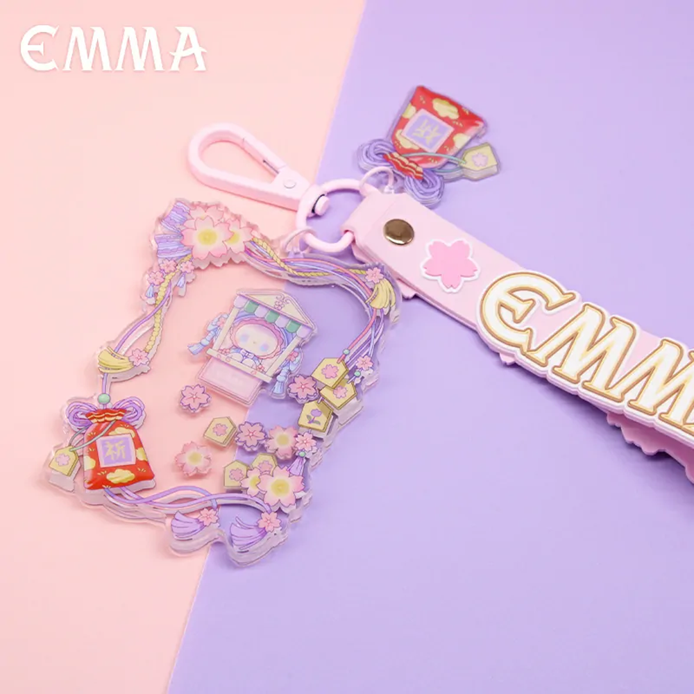 MJ Studio: Emma Secret Forest Cherry Blossom Series Shaker Keychain - Pink Petals (ONLINE ORDER ONLY)