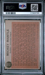 Graded 1962 Topps All Star Mickey Mantle #471 Baseball Card PSA 4 VG-EX (ONLINE ORDER ONLY)