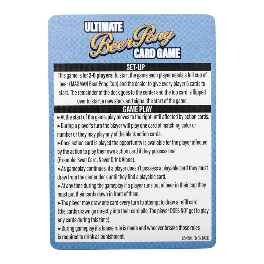 Mad Man: Ultimate Beer Pong Card Game (ONLINE ORDER ONLY)