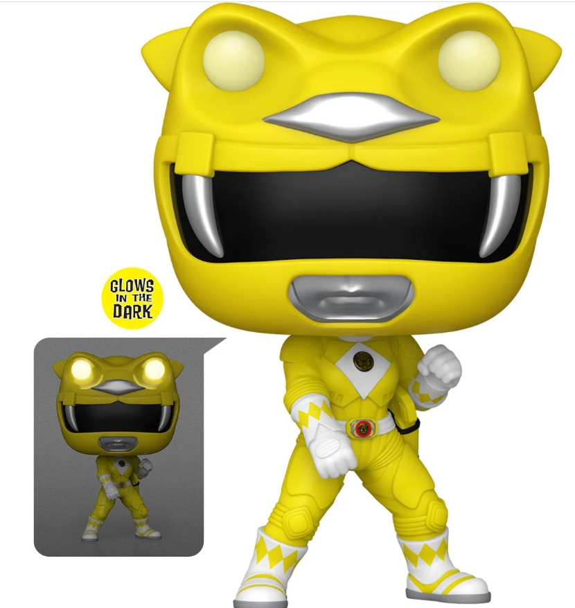 Mighty Morphin Power Rangers: The Movie Yellow Ranger Glow-in-the-Dark Funko Pop! Vinyl Figure #1781 with Funko Protector (Online Order Only)