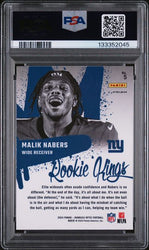 Graded 2024 Panini Donruss Optic Malik Nabers #5 Rookie Kings Rookie RC Football Card PSA 9 Mint (ONLINE ORDER ONLY)