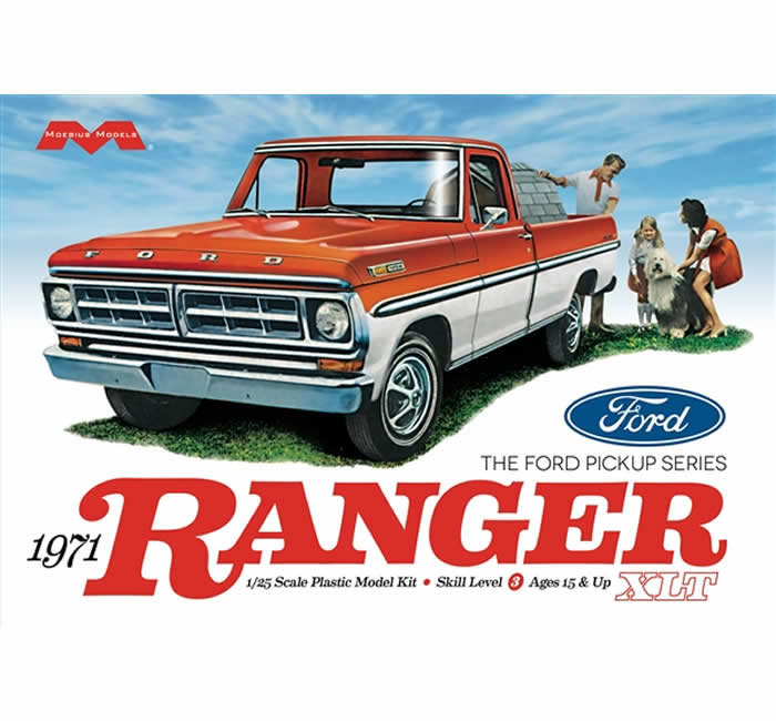 MOE1208 1971 Ford Pick Up Ranger Plastic Model Kit 25th Scale Moebius Models (ONLINE ORDER ONLY)