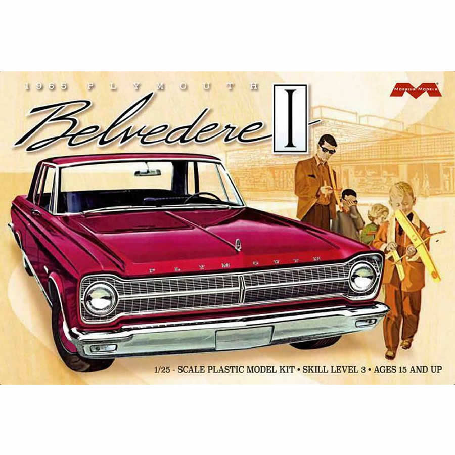 MOE1218 1965 Plymouth Belvedere 2 Door Coupe 1/25 Scale Plastic Model Kit Mobius (ONLINE ORDER ONLY)