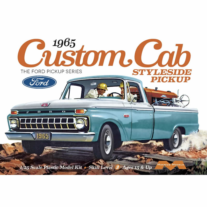 MOE1234 1965 Ford Custom Styleside Pickup 1/25 Scale Plastic Model Kit Mobius (ONLINE ORDER ONLY)