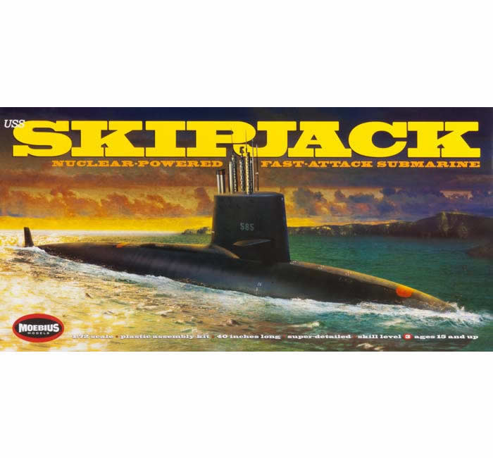 MOE1400 USS Skipjack Submarine 1/72 Scale Plastic Model Kit Moebius (ONLINE ORDER ONLY)