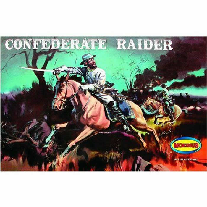 MOE402 Confederate Raider On Horse 1/8 Scale Plastic Model Kit Moebius (ONLINE ORDER ONLY)