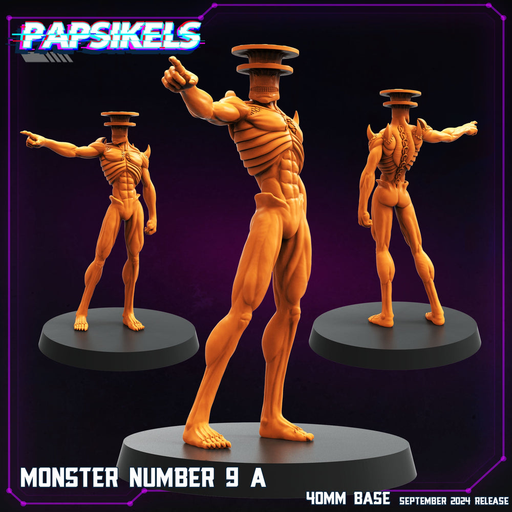 3D Printed Papsikels Monster Number 9 Set SEPTEMBER 2024 CYBERPUNK 28mm 32mm (Online Only)