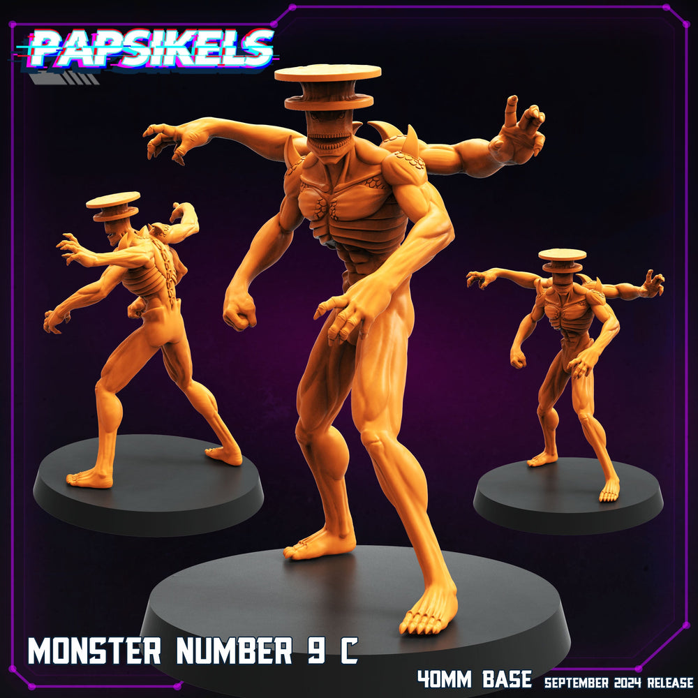 3D Printed Papsikels Monster Number 9 Set SEPTEMBER 2024 CYBERPUNK 28mm 32mm (Online Only)