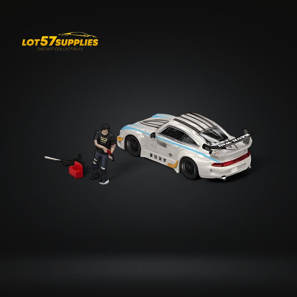 Star Model Porsche RWB 993 Motozolo Grey With Figure 1:64 (ONLINE ORDER ONLY)