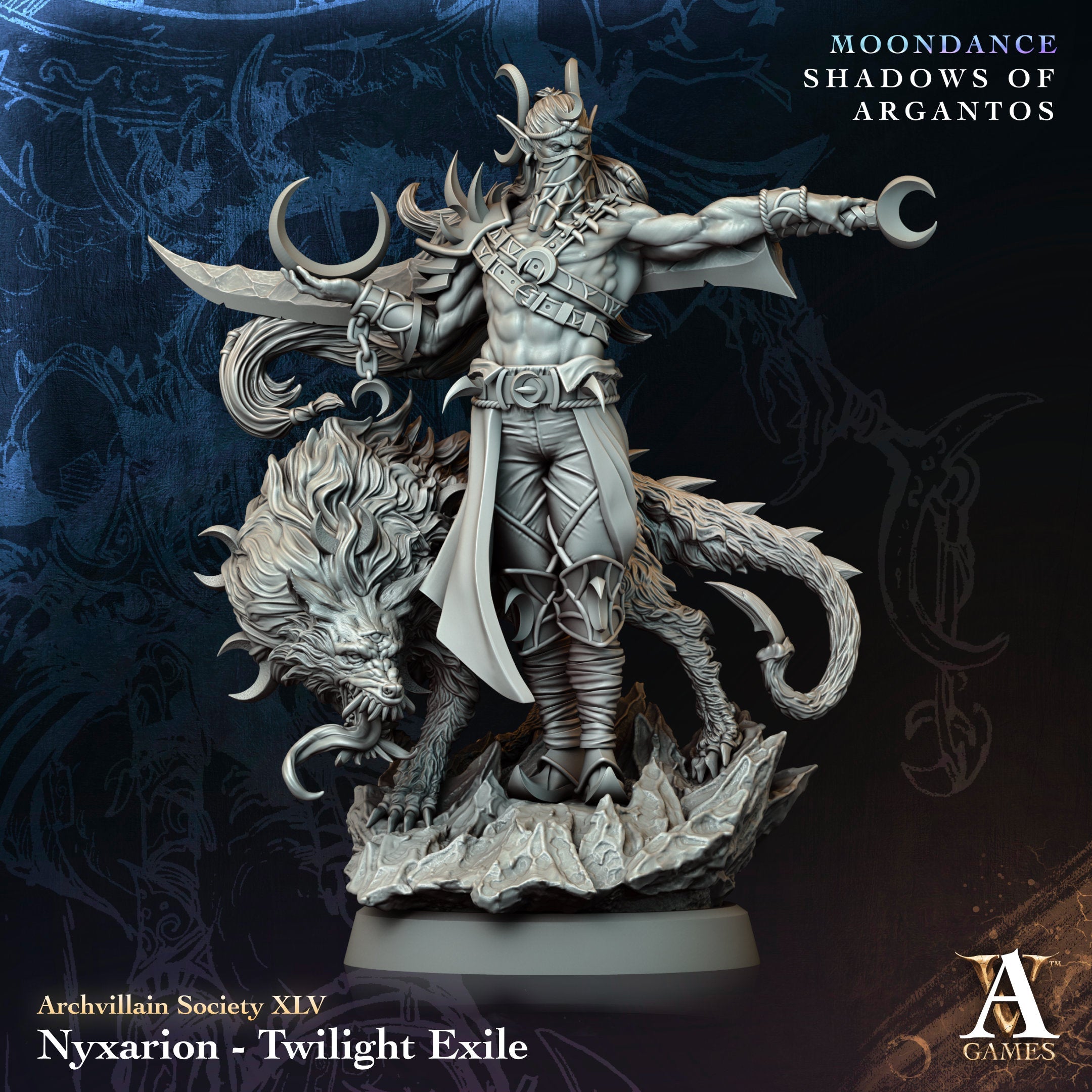 3D Printed Archvillain Games Nyxarion Twilight Exile Archvillain Society Vol ΧIX 28 32mm D&D (Online Only)