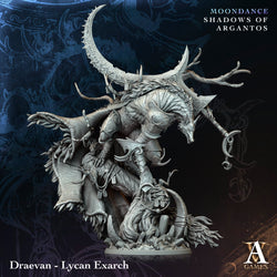 3D Printed Archvillain Games Draevan - Lycan Exarch Moondance - Shadows of Argantos 28 32mm D&D (Online Only)