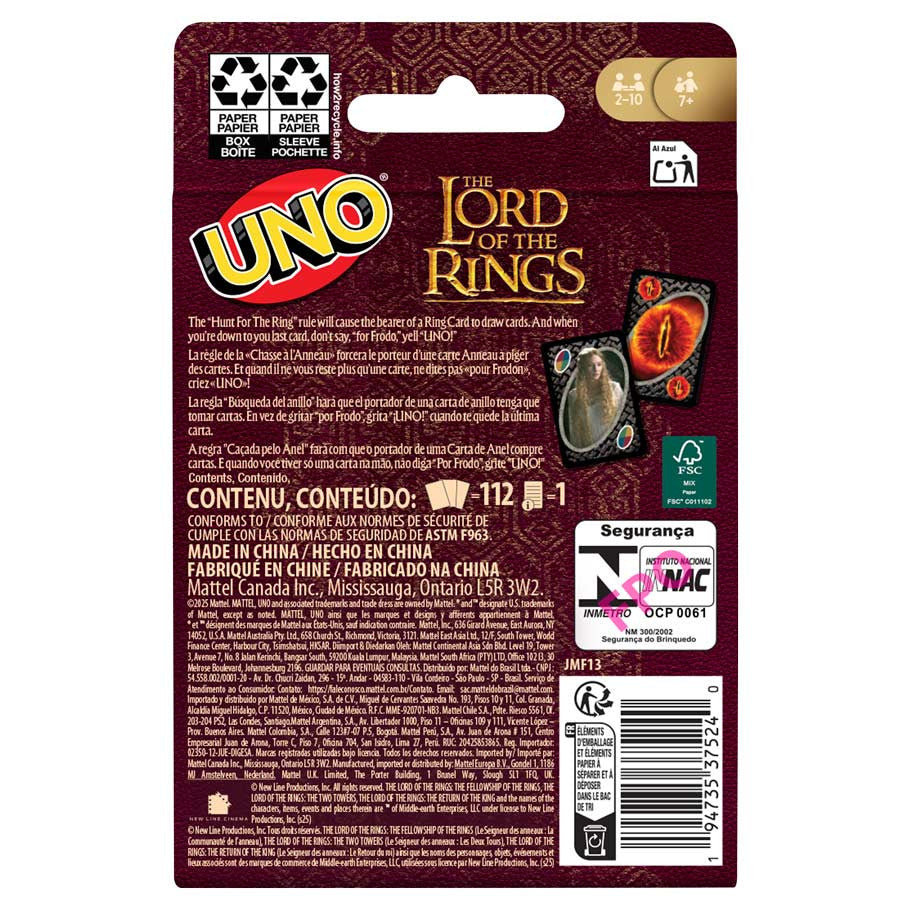 UNO: Lord of the Rings (ONLINE ORDER ONLY)