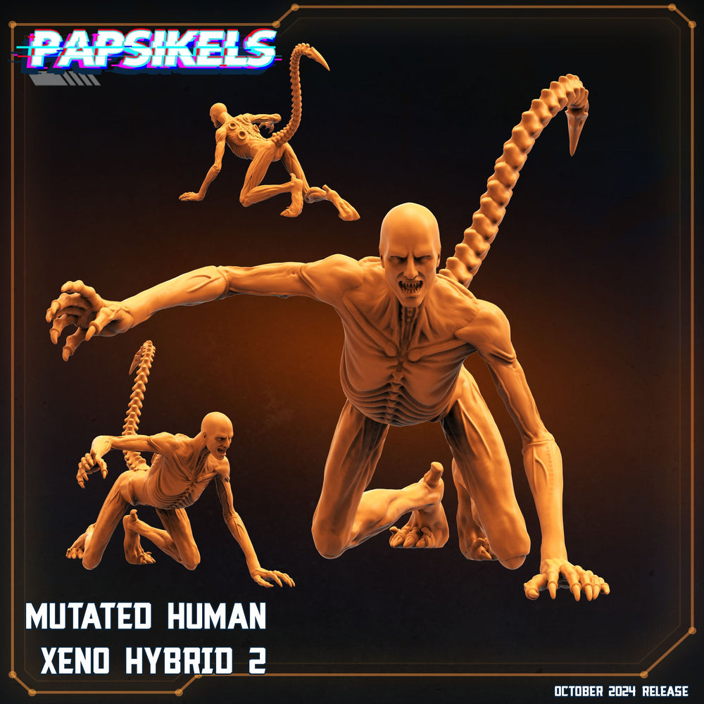 3D Printed Papsikels Mutated Human Xeno Hybrid Set October 2024 SciFi 28mm 32mm (Online Only)