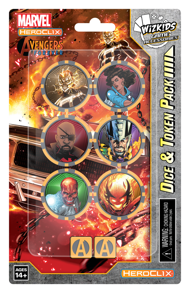 HeroClix: Avengers - Forever - Ghost Rider Dice and Token Pack (ONLINE ORDER ONLY)