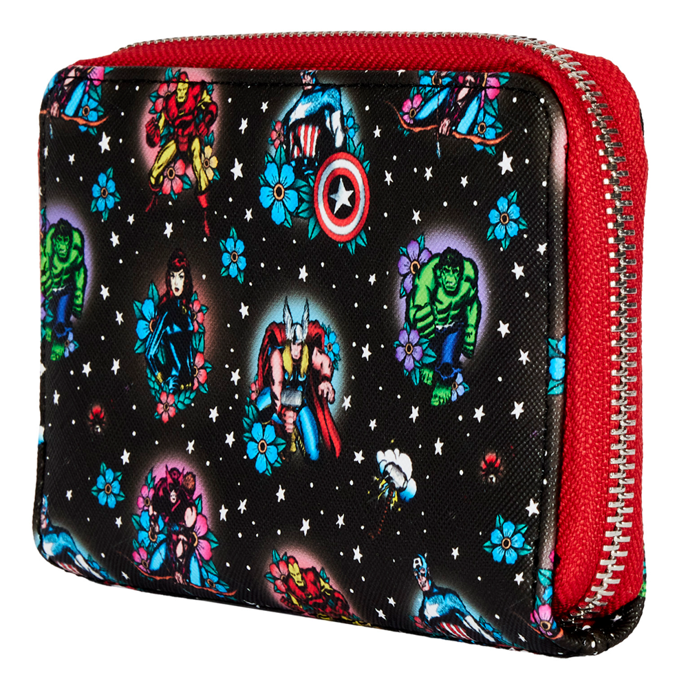 Loungefly: Marvel - Avengers Tattoo Zip Around Wallet (ONLINE ORDER ONLY)