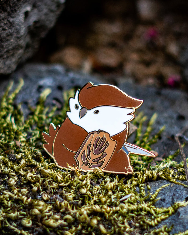 Baby Bestiary: Owlbear Fighter Enamel Pin - Defender