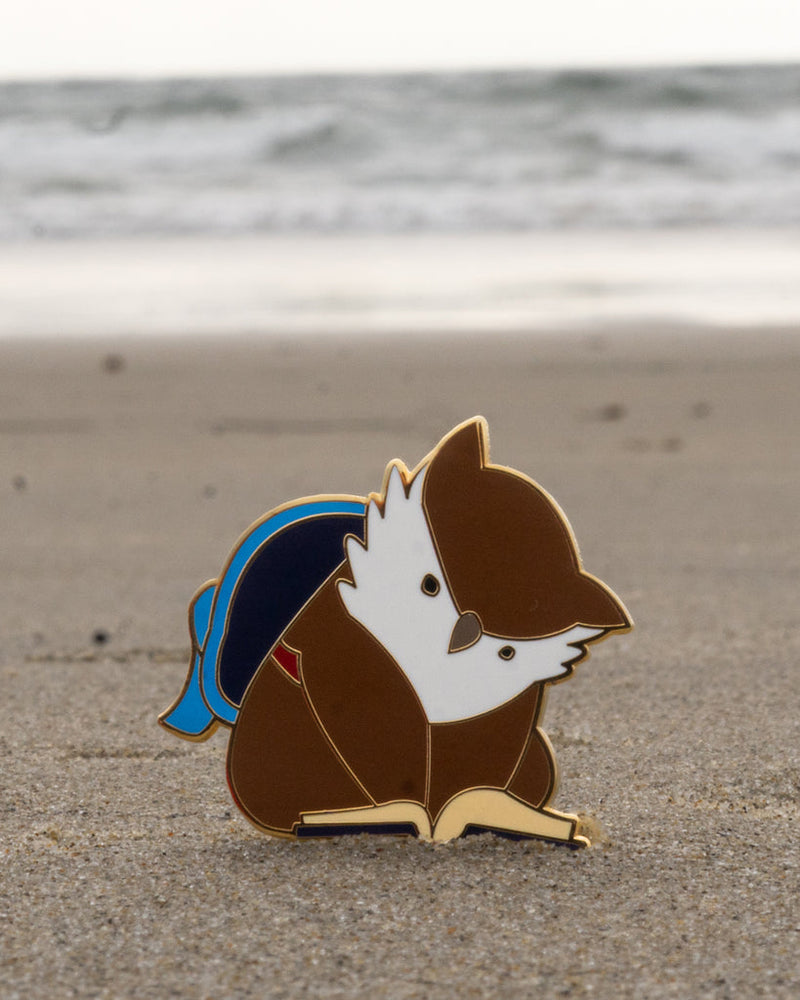 Baby Bestiary: Owlbear Wizard Enamel Pin - Studying
